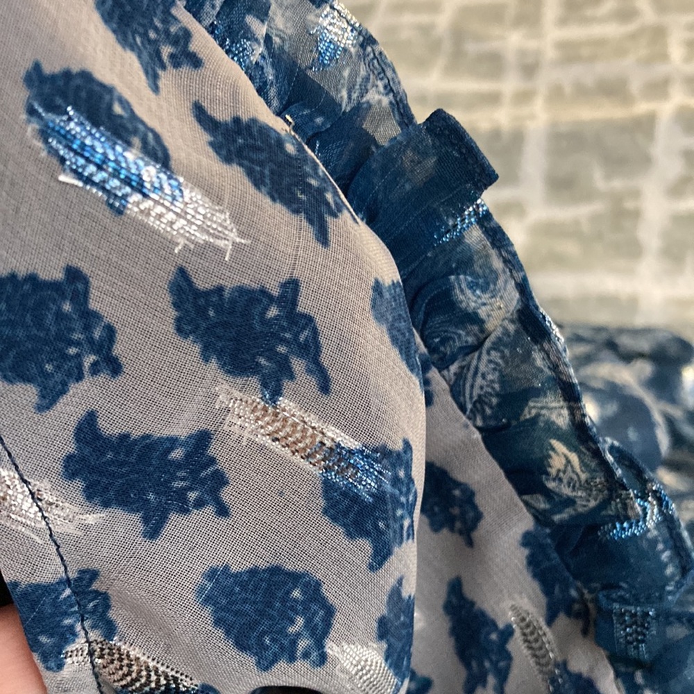 Hemant & Nandita Bohemian Top With Silver And Blu… - image 6